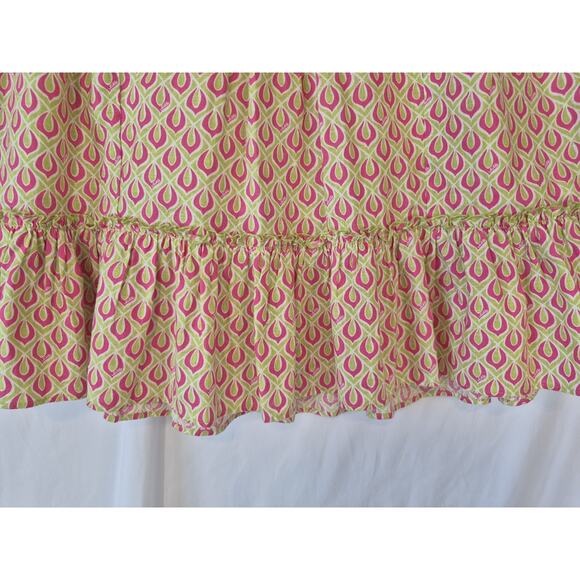 Lilly Pulitzer Womens Pink Green Geometric A-line Skirt Medium - Picture 2 of 9